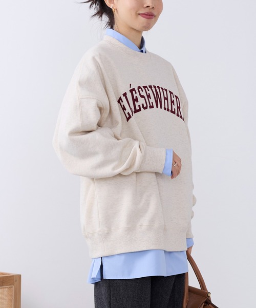 MICA&DEAL（マイカ＆ディール）の「"ELESEWHERE"ロゴ裏起毛スウェット（スウェット・レディース・グリーン/ネイビー/オートミール/グレー・FREE）」の16枚目の写真