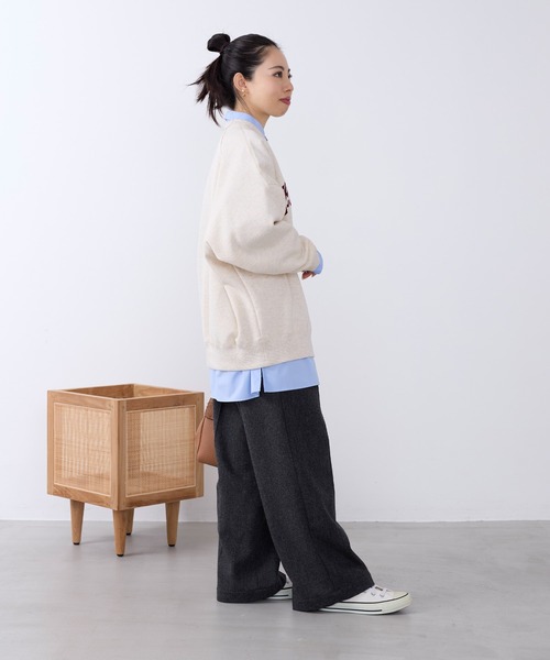 MICA&DEAL（マイカ＆ディール）の「"ELESEWHERE"ロゴ裏起毛スウェット（スウェット・レディース・グリーン/ネイビー/オートミール/グレー・FREE）」の19枚目の写真