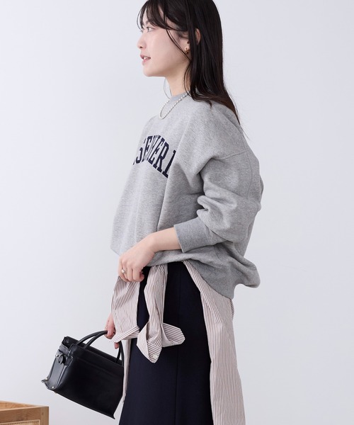 MICA&DEAL（マイカ＆ディール）の「"ELESEWHERE"ロゴ裏起毛スウェット（スウェット・レディース・グリーン/ネイビー/オートミール/グレー・FREE）」の8枚目の写真