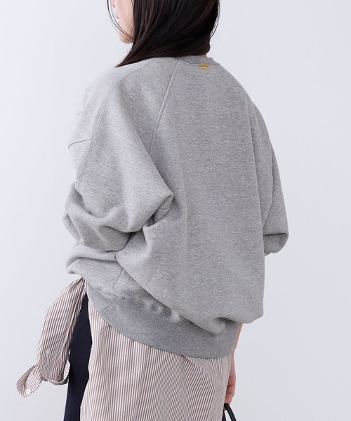 MICA&DEAL（マイカ＆ディール）の「"ELESEWHERE"ロゴ裏起毛スウェット（スウェット・レディース・グリーン/ネイビー/オートミール/グレー・FREE）」の9枚目の写真