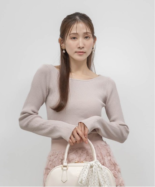 RANDA（ランダ）の「ラウンドネックリブニット（ニット/セーター・レディース・アイボリー・FREE）」の19枚目の写真