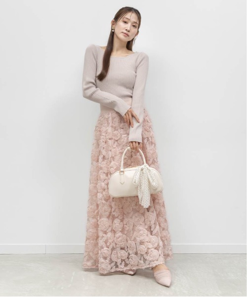 RANDA（ランダ）の「ラウンドネックリブニット（ニット/セーター・レディース・アイボリー・FREE）」の21枚目の写真