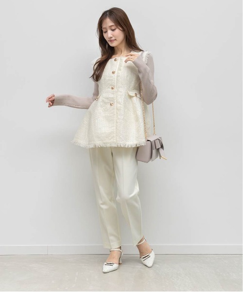 RANDA（ランダ）の「ラウンドネックリブニット（ニット/セーター・レディース・アイボリー・FREE）」の22枚目の写真