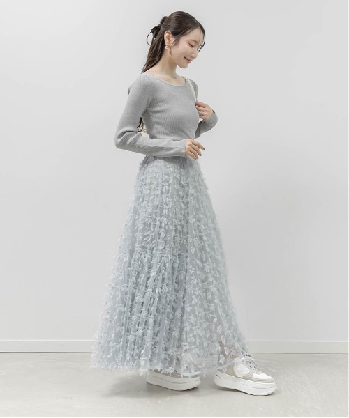 RANDA（ランダ）の「ラウンドネックリブニット（ニット/セーター・レディース・アイボリー・FREE）」の8枚目の写真