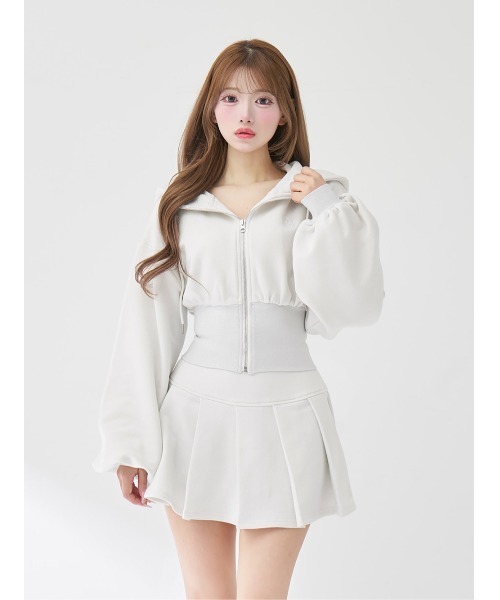 カラーラメスウェットコルセットパーカー（パーカー）｜Darich