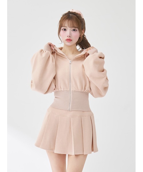 カラーラメスウェットコルセットパーカー（パーカー）｜Darich