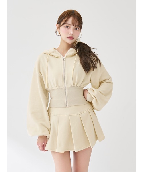 カラーラメスウェットコルセットパーカー（パーカー）｜Darich