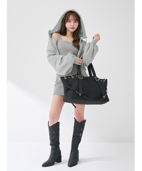 Darich（ダーリッチ）の「カラーラメスウェットコルセットパーカー