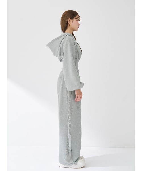 カラーラメスウェットコルセットパーカー（パーカー）｜Darich