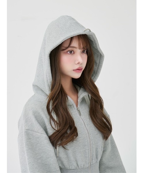 カラーラメスウェットコルセットパーカー（パーカー）｜Darich