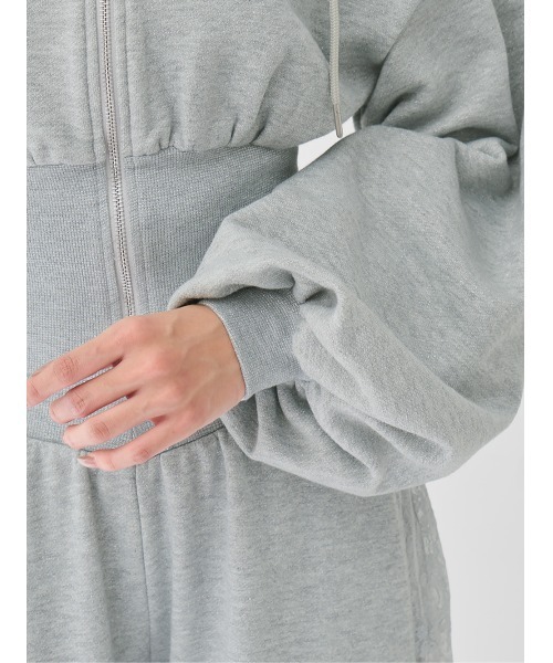 カラーラメスウェットコルセットパーカー（パーカー）｜Darich