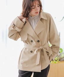 GLACIER lusso（グラシアルッソ）の「【非フッ素撥水加工】ハーフ丈トレンチコート（トレンチコート）」