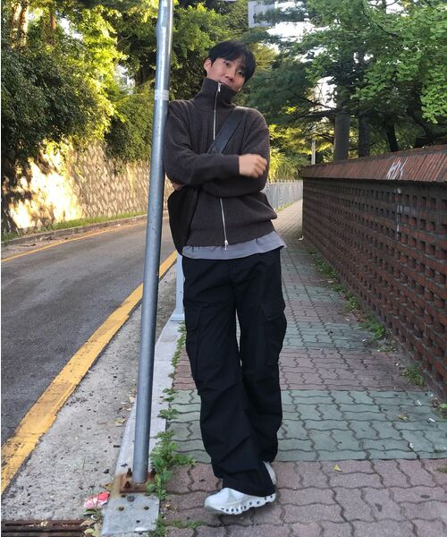NONBLANK（ノンブランク）の「ルーズフィットジップアップカラー ニット_LIGHT MOCHA（ニット/セーター・メンズ・その他・M/L/XL）」の20枚目の写真