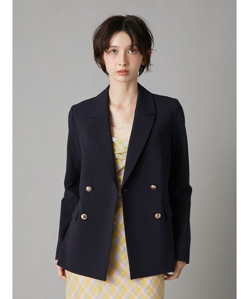 LILY BROWN（リリーブラウン）の「ダブルブレストジャケット（テーラードジャケット・レディース・グレー/ベージュ/ピンク/ダークネイビー・F）」の9枚目の写真