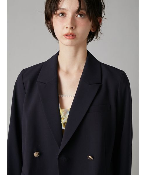 LILY BROWN（リリーブラウン）の「ダブルブレストジャケット（テーラードジャケット・レディース・グレー/ベージュ/ピンク/ダークネイビー・F）」の12枚目の写真