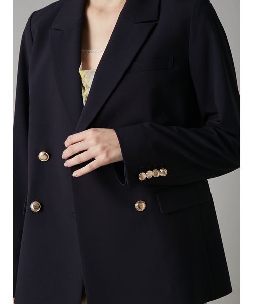 LILY BROWN（リリーブラウン）の「ダブルブレストジャケット（テーラードジャケット・レディース・グレー/ベージュ/ピンク/ダークネイビー・F）」の13枚目の写真