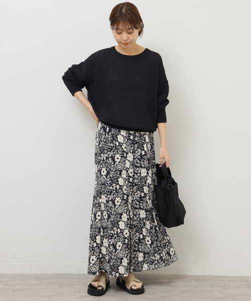 JOURNAL STANDARD relume（ジャーナルスタンダード　レリューム）の「《WEB限定追加》レトロフラワープリントマーメイドスカート（スカート・レディース・グリーン/ブラック・FREE）」の17枚目の写真