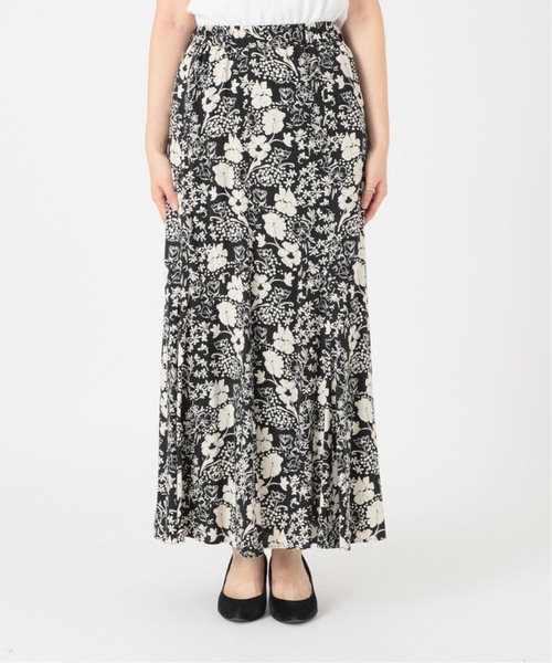 JOURNAL STANDARD relume（ジャーナルスタンダード　レリューム）の「《WEB限定追加》レトロフラワープリントマーメイドスカート（スカート・レディース・グリーン/ブラック・FREE）」の7枚目の写真