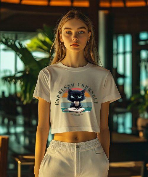 ONEHUNDREDPERCENT FOR WOMAN(ワンハンドレッドパーセントフォーウーマン)の「OHPxGOODD スタディニャン レディース クロップ 半袖Tシャツ(Tシャツ/カットソー・レディース・その他・M/S)」の5枚目の写真