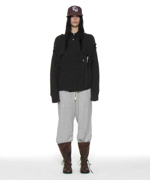 PARTIMENTO WOMEN(パルティメントウィメン)の「カットアウトラップニットカーディガン_チャコール(カーディガン/ボレロ・レディース・その他・ONE SIZE)」の2枚目の写真