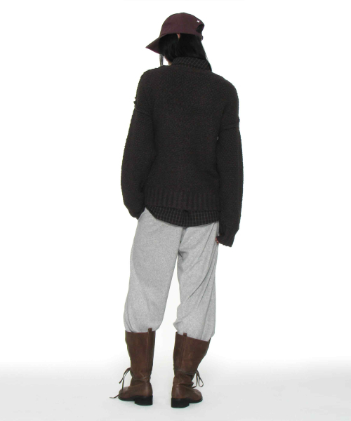 PARTIMENTO WOMEN(パルティメントウィメン)の「カットアウトラップニットカーディガン_チャコール(カーディガン/ボレロ・レディース・その他・ONE SIZE)」の6枚目の写真
