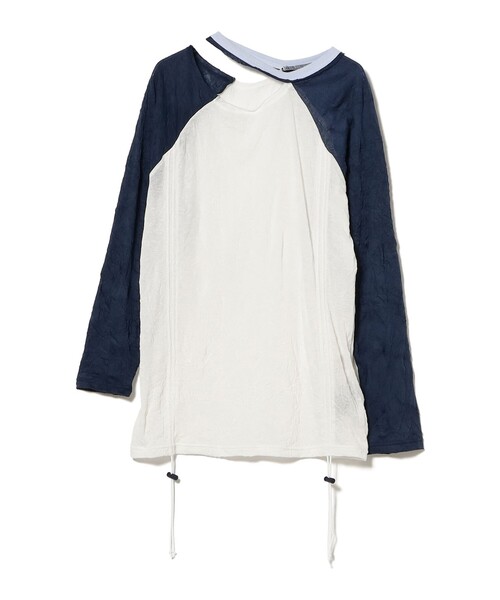 maturely(マチュアリー)の「ワッシャー ラグラン アレンジ ロングスリーブ(Tシャツ/カットソー・レディース・ライトグレー/オフホワイト・ONE SIZE)」の22枚目の写真