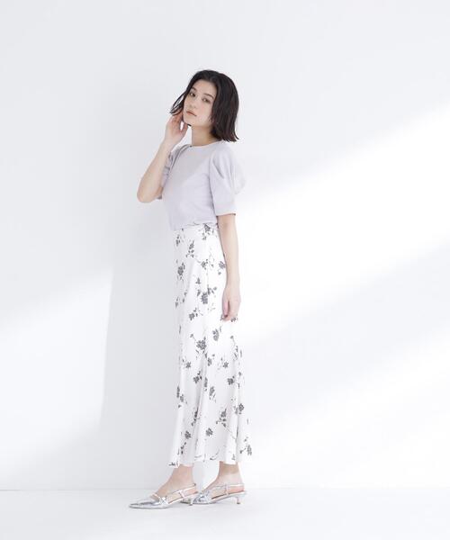 NATURAL BEAUTY BASIC(ナチュラルビューティーベーシック)の「<接触冷感>◇ベーシックTシャツ フォルムスリーブ(Tシャツ/カットソー・レディース・ブラック/オフホワイト/グレー・FREE)」の21枚目の写真