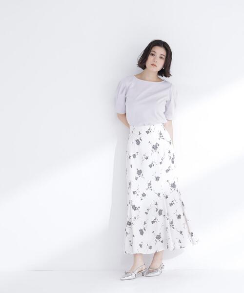 NATURAL BEAUTY BASIC(ナチュラルビューティーベーシック)の「<接触冷感>◇ベーシックTシャツ フォルムスリーブ(Tシャツ/カットソー・レディース・ブラック/オフホワイト/グレー・FREE)」の19枚目の写真