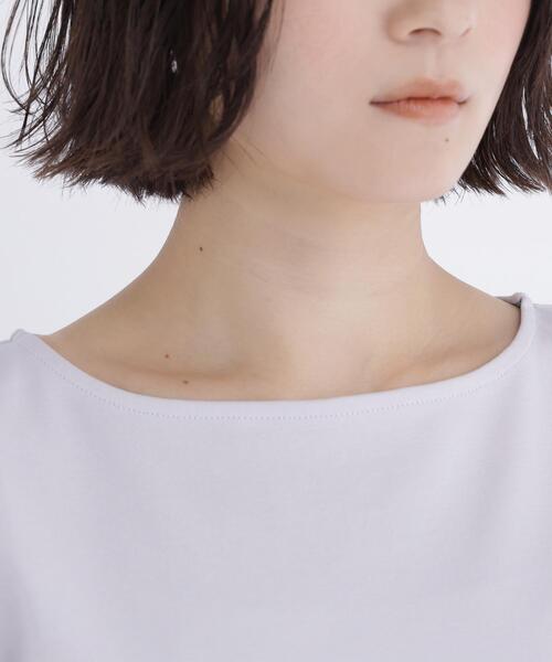 NATURAL BEAUTY BASIC(ナチュラルビューティーベーシック)の「<接触冷感>◇ベーシックTシャツ フォルムスリーブ(Tシャツ/カットソー・レディース・ブラック/オフホワイト/グレー・FREE)」の16枚目の写真