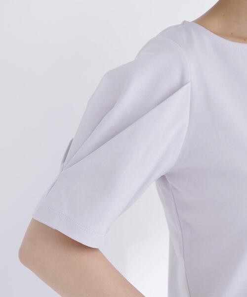 NATURAL BEAUTY BASIC(ナチュラルビューティーベーシック)の「<接触冷感>◇ベーシックTシャツ フォルムスリーブ(Tシャツ/カットソー・レディース・ブラック/オフホワイト/グレー・FREE)」の15枚目の写真