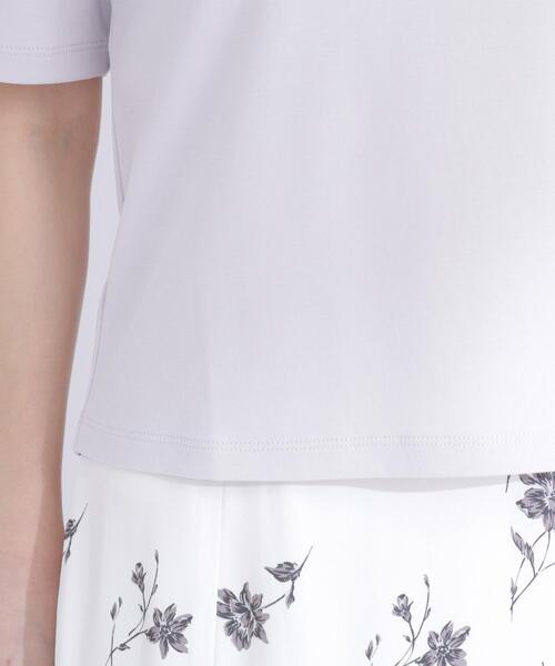 NATURAL BEAUTY BASIC(ナチュラルビューティーベーシック)の「<接触冷感>◇ベーシックTシャツ フォルムスリーブ(Tシャツ/カットソー・レディース・ブラック/オフホワイト/グレー・FREE)」の14枚目の写真