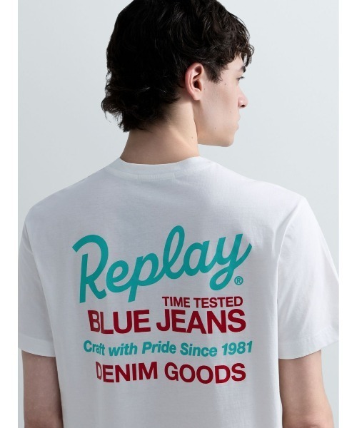 REPLAY(リプレイ)の「ベーシックジャージーヘリテイジプリント Tシャツ(Tシャツ/カットソー・メンズ・ダークネイビー/ホワイト・X-LARGE/LARGE/MEDIUM/SMALL)」の4枚目の写真