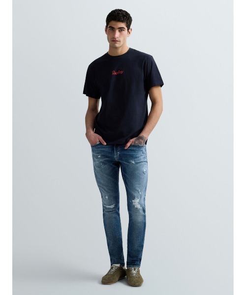 REPLAY(リプレイ)の「ベーシックジャージーヘリテイジプリント Tシャツ(Tシャツ/カットソー・メンズ・ダークネイビー/ホワイト・X-LARGE/LARGE/MEDIUM/SMALL)」の8枚目の写真