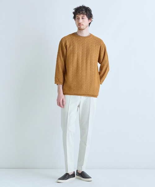 MEN'S BIGI（メンズビギ）の「デニムジャージ テーパードパンツ＜ストレッチ＞（スラックス・メンズ・ベージュ/ネイビー/ホワイト・03/02/01/04）」の22枚目の写真