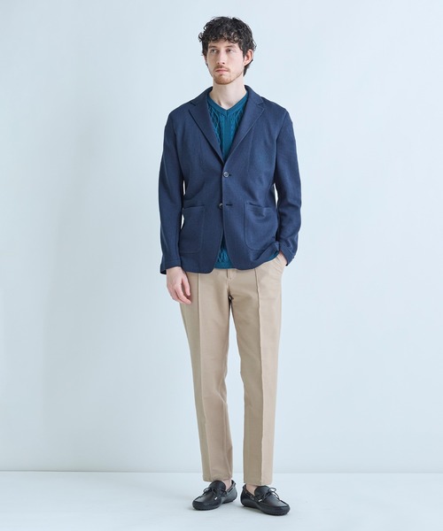 MEN'S BIGI（メンズビギ）の「デニムジャージ テーパードパンツ＜ストレッチ＞（スラックス・メンズ・ベージュ/ネイビー/ホワイト・03/02/01/04）」の18枚目の写真