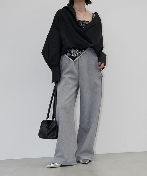 chuclla(チュクラ)の「ドレープカシュクールシャツ chw26s077(シャツ/ブラウス・レディース・ホワイト/ブラック・FREE)」の11枚目の写真