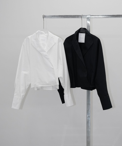 chuclla(チュクラ)の「ドレープカシュクールシャツ chw26s077(シャツ/ブラウス・レディース・ホワイト/ブラック・FREE)」の18枚目の写真