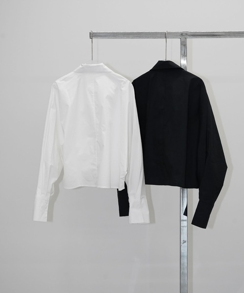 chuclla(チュクラ)の「ドレープカシュクールシャツ chw26s077(シャツ/ブラウス・レディース・ホワイト/ブラック・FREE)」の19枚目の写真