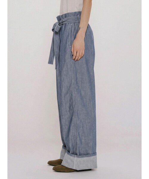 MIDIUMISOLID(ミディウミソリッド)の「MIDIUMISOLID for Ladies シアーデニムイージーパンツ(BLEACH)(その他パンツ・レディース・ライトブルー・FREE)」の13枚目の写真
