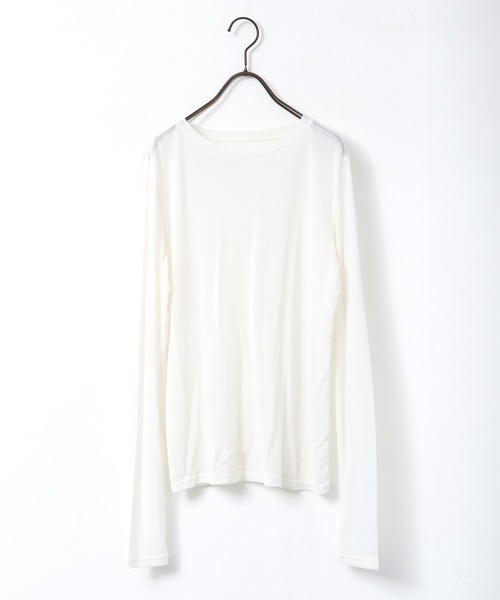 hunch（ハンチ）の「パワーネット フロッキードット シアートップス（Tシャツ/カットソー・レディース・チャコール/オフホワイト/ブラック/ネイビー・FREE）」の10枚目の写真