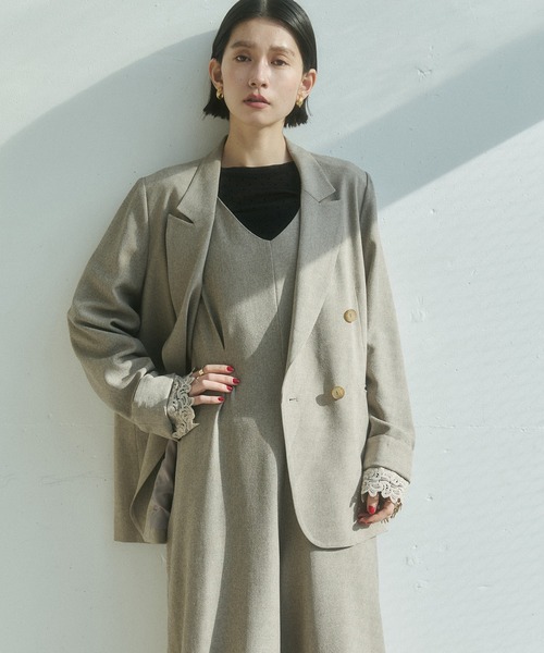 hunch（ハンチ）の「パワーネット フロッキードット シアートップス（Tシャツ/カットソー・レディース・チャコール/オフホワイト/ブラック/ネイビー・FREE）」の13枚目の写真