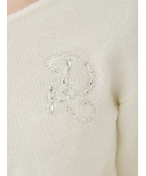 ぺプラムVネックニットトップス（ニット/セーター）｜Darich