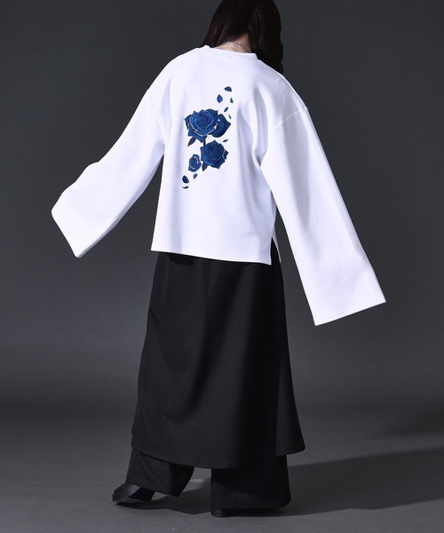 Ellno Loset(エルノロゼット)の「フラワー刺繍ラップワイドパンツ(スラックス・メンズ・ブラック・X-SMALL/LARGE/MEDIUM/SMALL)」の20枚目の写真