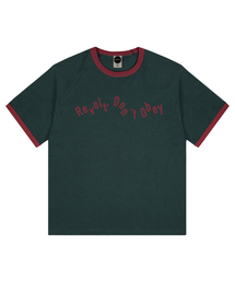 GLACK（グラック）の「GT127 ノスタルジア 配色 リンガーTシャツ (GREEN)（Tシャツ/カットソー）」
