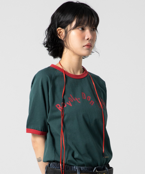 GLACK(グラック)の「GT127 ノスタルジア 配色 リンガーTシャツ (GREEN)(Tシャツ/カットソー・レディース・その他・MEDIUM/LARGE)」の11枚目の写真