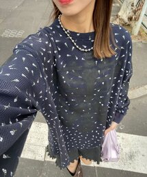 RePRODUCTION LABEL（リプロダクションレーベル）の「【RePRODUCTION LABEL / リプロダクションレーベル】クルーネックフェードフラワーサーマル（Tシャツ/カットソー）」