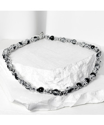 BLESSED BULLET（ブレスドブレッド）の「ss-スティールストーン エスニックビーズネックレス（ネックレス）」