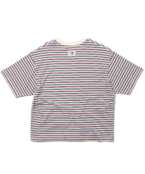 FRUIT OF THE LOOM(フルーツオブザルーム)の「【FRUIT OF THE LOOM】ピーチ起毛天竺ボーダーTシャツ1 / フルーツオブザルーム マルチボーダー 半袖Tシャツ(Tシャツ/カットソー・メンズ・チャコールグレー/アイボリー/イエロー・S/M/L)」の10枚目の写真