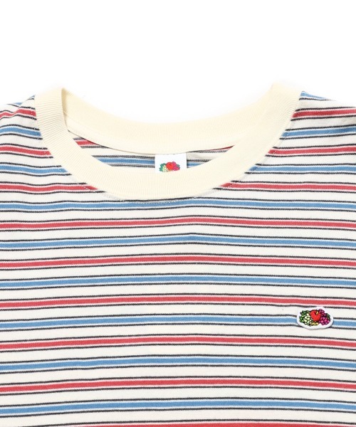 FRUIT OF THE LOOM(フルーツオブザルーム)の「【FRUIT OF THE LOOM】ピーチ起毛天竺ボーダーTシャツ1 / フルーツオブザルーム マルチボーダー 半袖Tシャツ(Tシャツ/カットソー・メンズ・チャコールグレー/アイボリー/イエロー・S/M/L)」の9枚目の写真