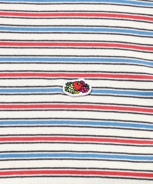 FRUIT OF THE LOOM(フルーツオブザルーム)の「【FRUIT OF THE LOOM】ピーチ起毛天竺ボーダーTシャツ1 / フルーツオブザルーム マルチボーダー 半袖Tシャツ(Tシャツ/カットソー・メンズ・チャコールグレー/アイボリー/イエロー・S/M/L)」の8枚目の写真